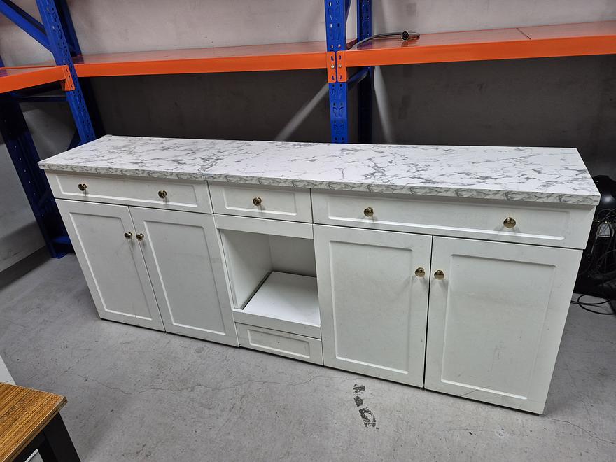 서랍식 대리석무늬 네일하부장