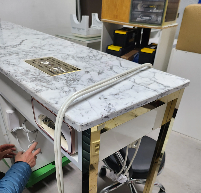 대리석 2인흡진테이블