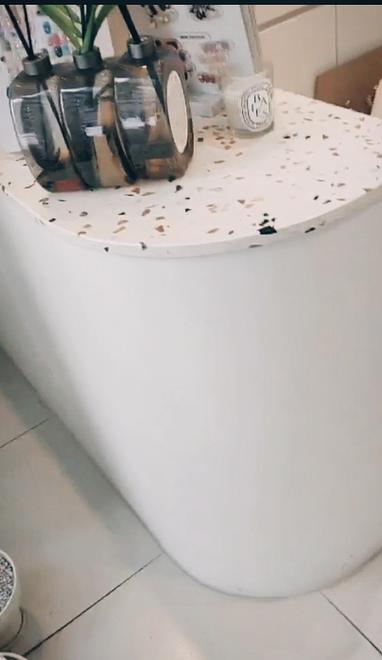 업체미정 테라조 카운터 화이트