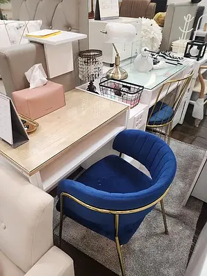 디자인크루 1인용 고무나무UV화이트 네일시술대