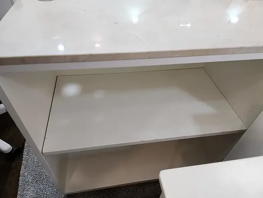 네일엔트리 1단 대리석 라운드 카운터