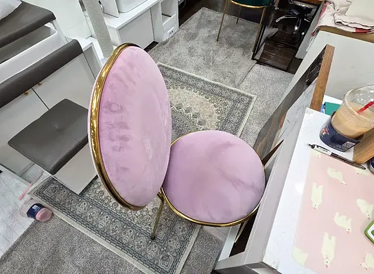 고객의자 핑크 
