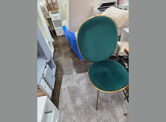 골드벨벳 카키고객의자 